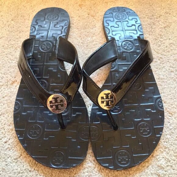 Tory Burch Thora Patent Leather Sandals - Picture 4 of 7